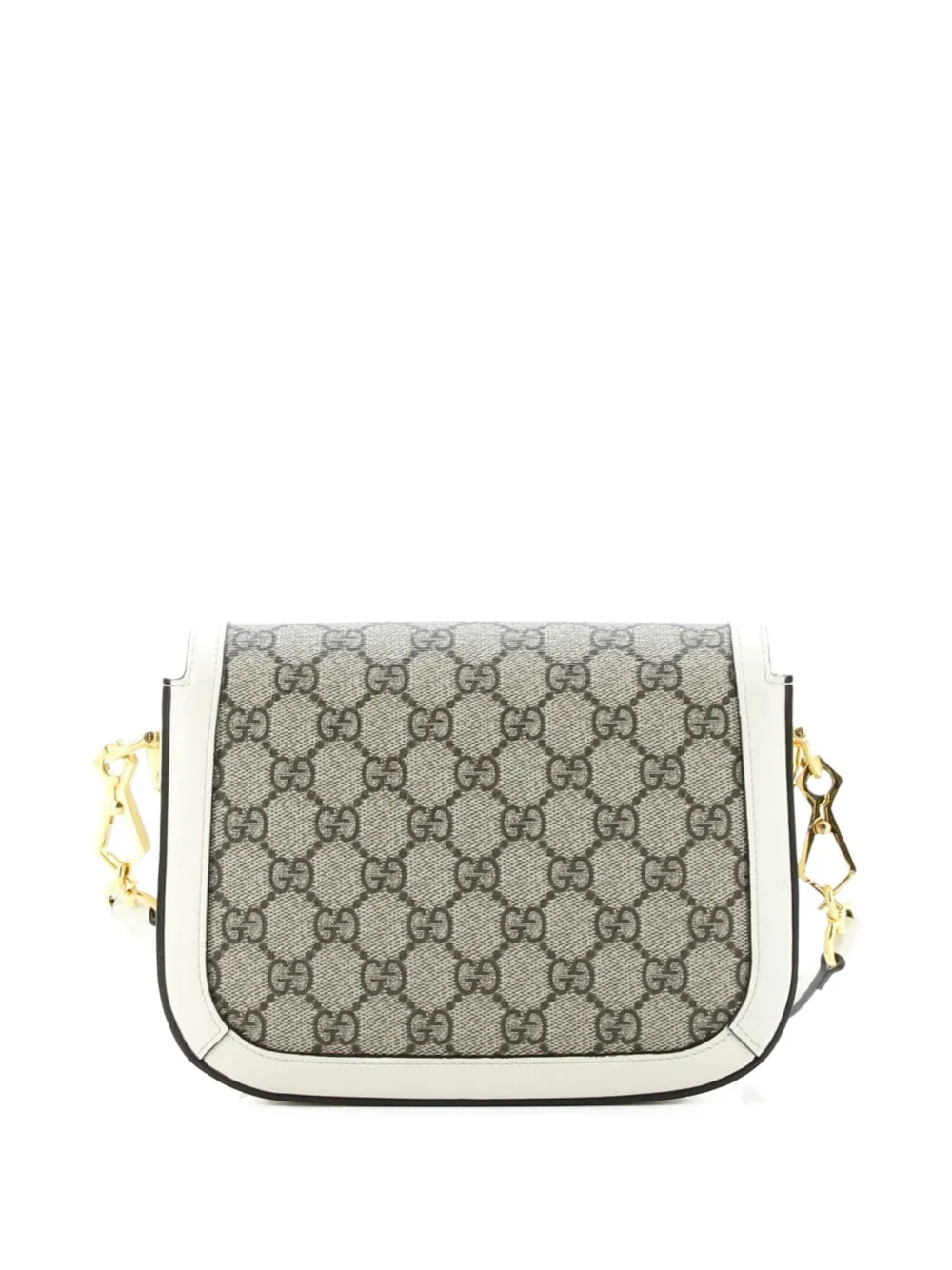 GUCCI Pre-owned Horsebit 1955 Shoulder Bag Gg Coated Canvas With Leather Mini Crossbody Bag In Brown