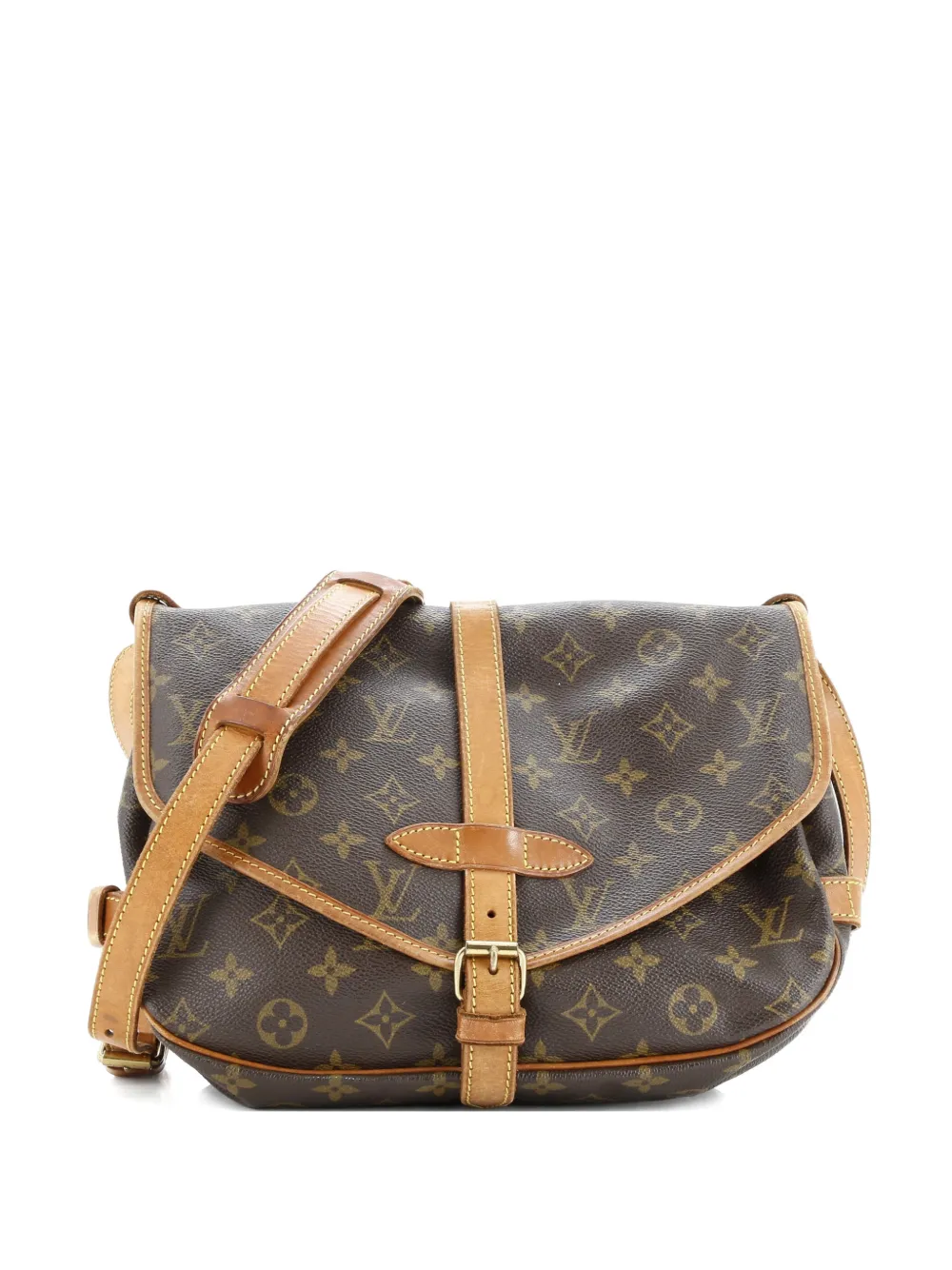 Louis Vuitton Pre-Owned Saumur Handbag Monogram Canvas 30 crossbody bag - Marrone