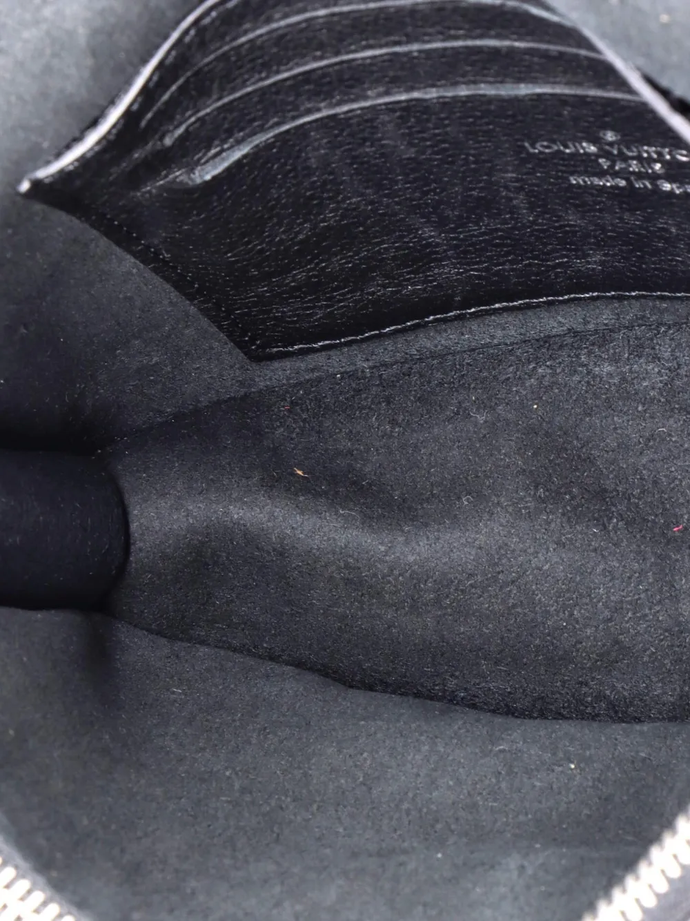 Pre-owned Louis Vuitton Mylockme Chain Pochette Leather Clutch Bag In Black