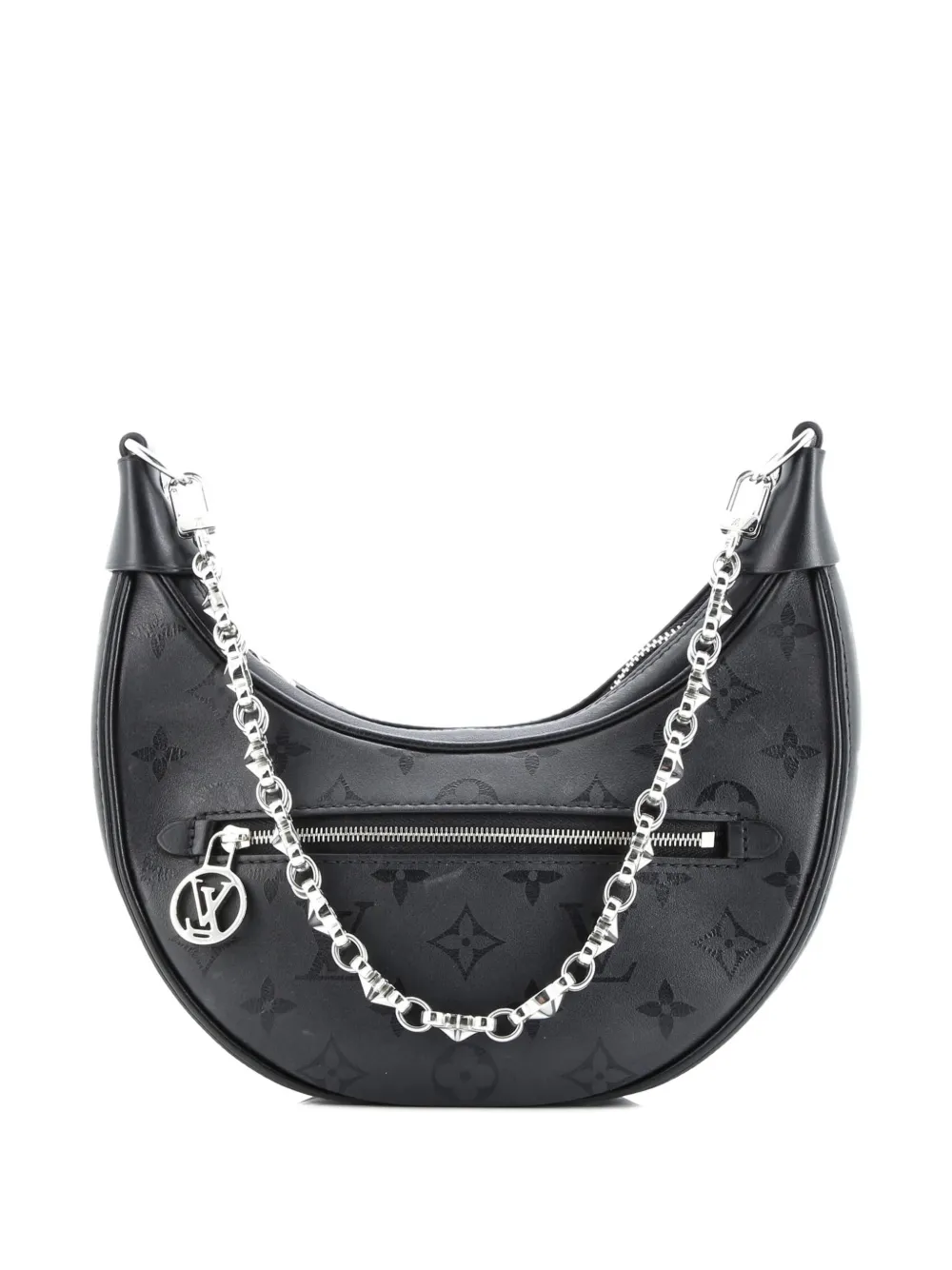 LOUIS VUITTON Pre-owned Loop Handbag Monogram Calfskin Hobo Bag In Black