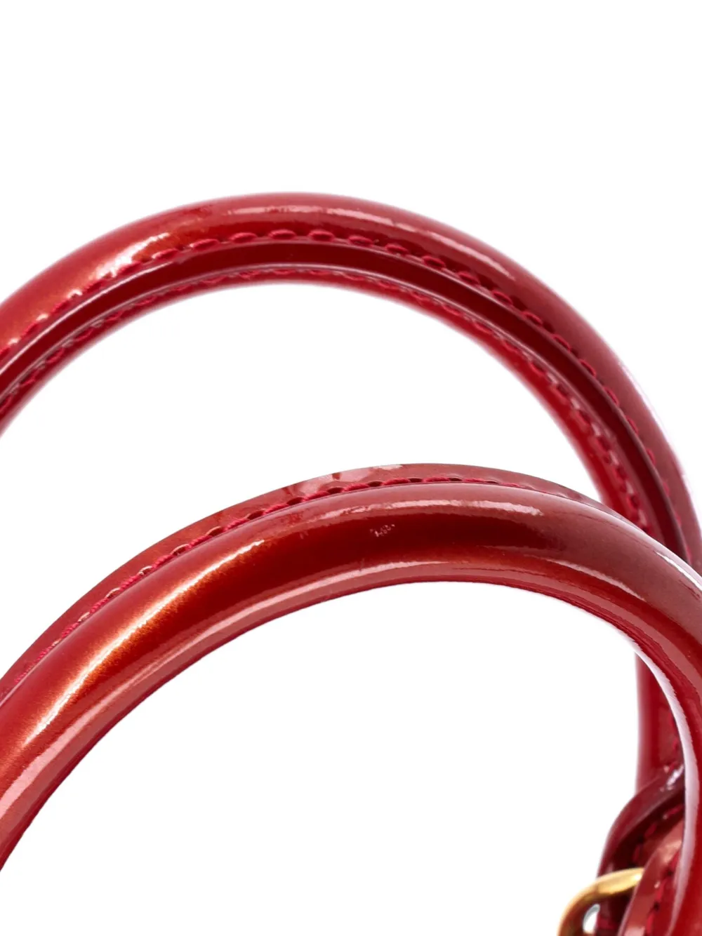 Pre-owned Louis Vuitton Alma Handbag Monogram Vernis Bb Shoulder Bag In Red