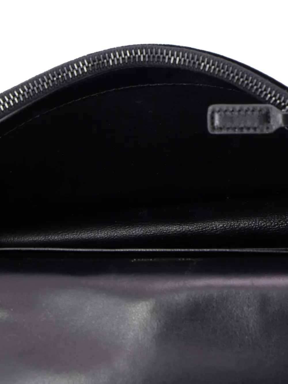 SAINT LAURENT Pre-owned Classic Monogram Tassel Chain Wallet Velvet Crossbody Bag In Black