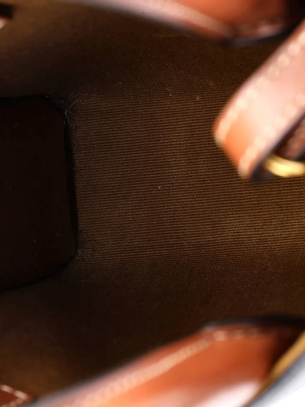 Pre-owned Celine Vertical Cabas Tote Triomphe Coated Canvas Mini Satchel In Brown