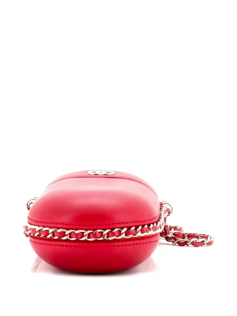 CHANEL Pre-owned Chain Around Phone Holder Box Lambskin Crossbody Bag In Red