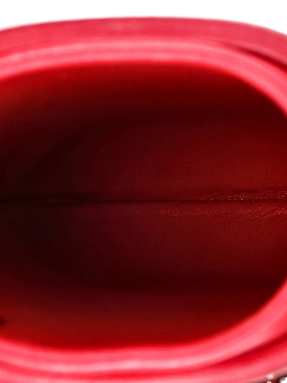 CHANEL Pre-owned Chain Around Phone Holder Box Lambskin Crossbody Bag In Red