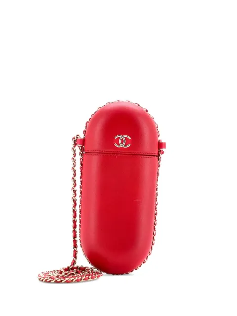 CHANEL Pre-Owned Chain Around Phone Holder Box Lambskin crossbody bag