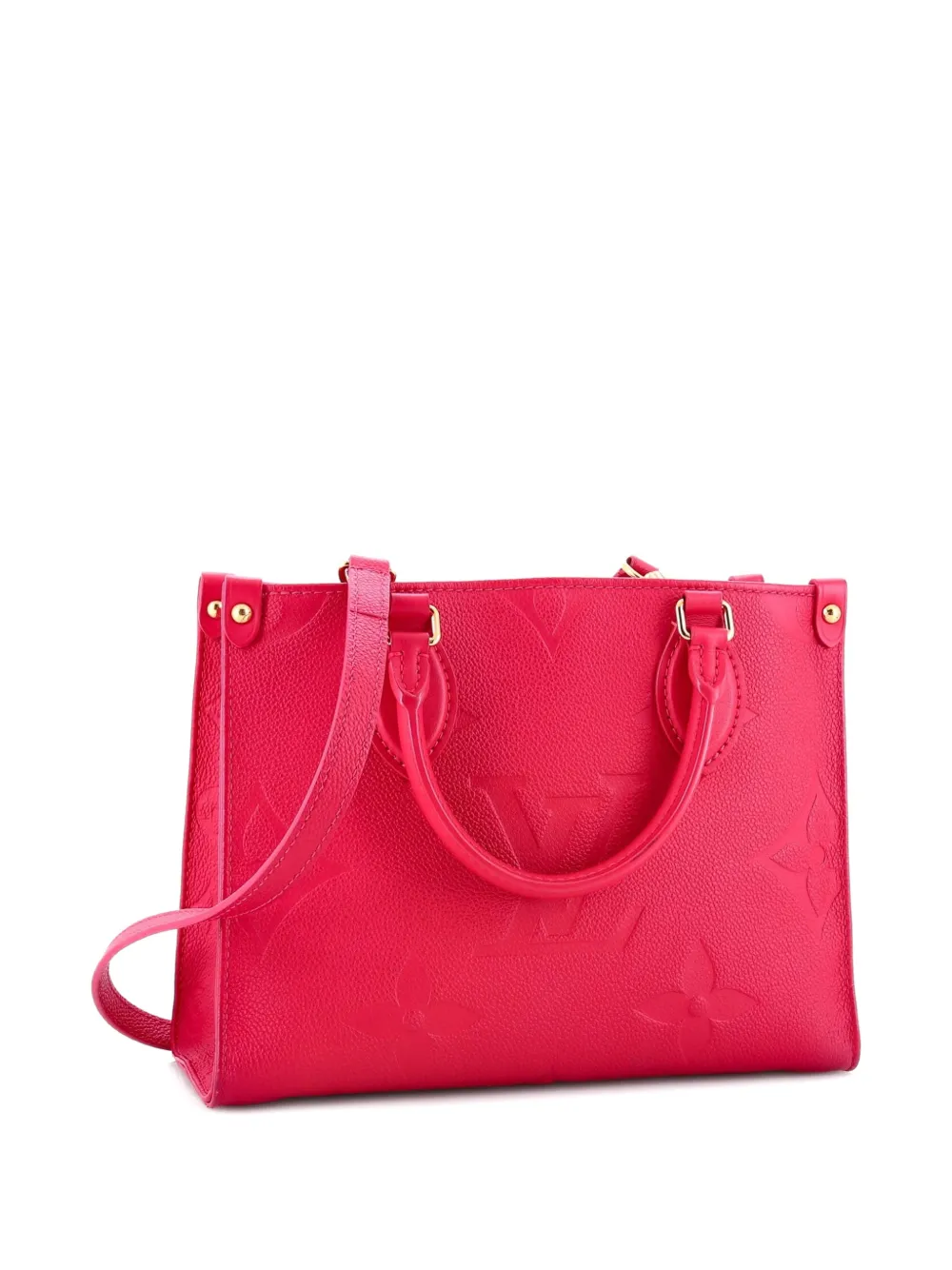 Pre-owned Louis Vuitton Onthego Tote Monogram Empreinte Giant Pm Shoulder Bag In Pink