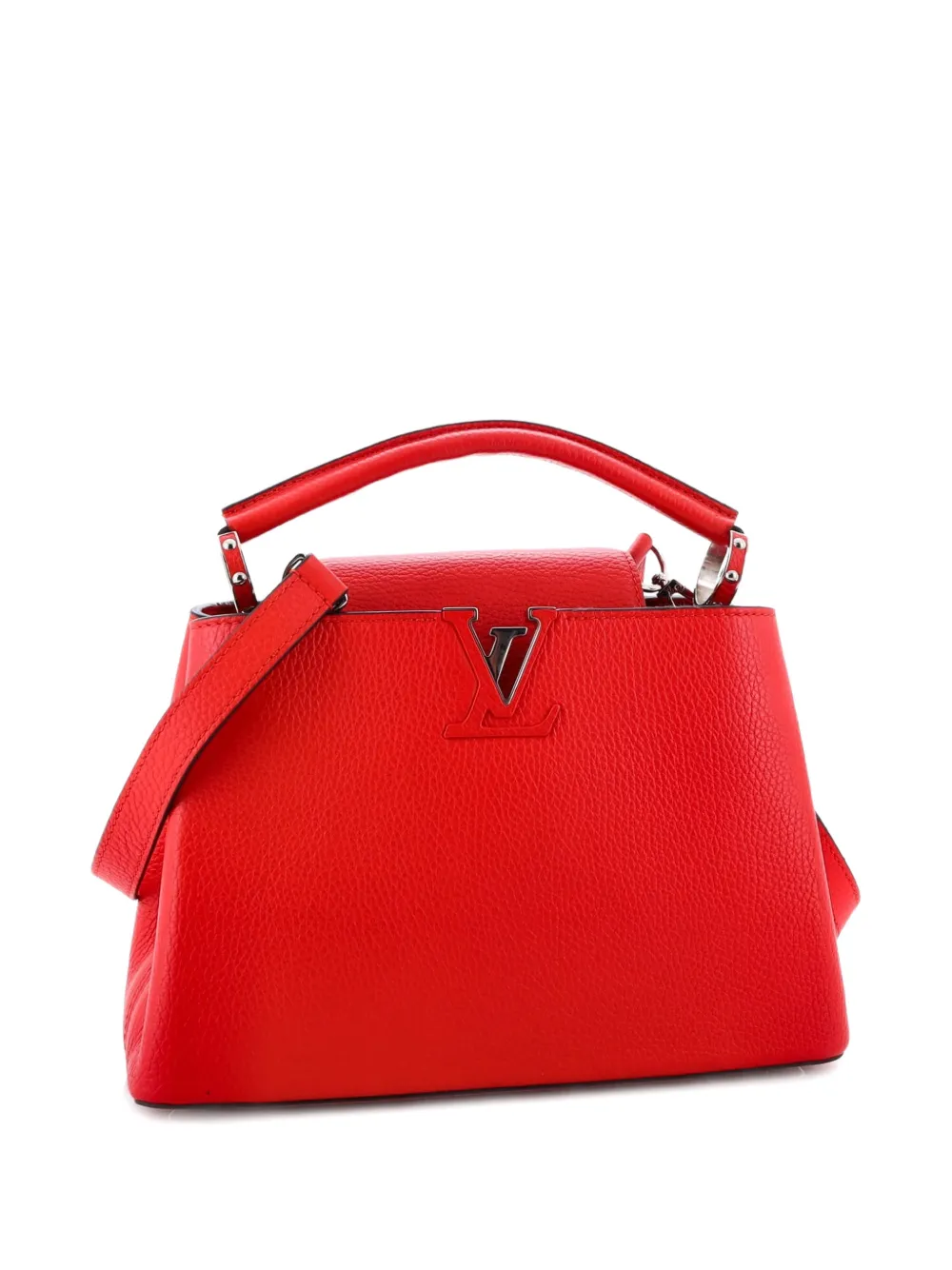 LOUIS VUITTON Pre-owned Capucines Bag Leather Bb Satchel In Red