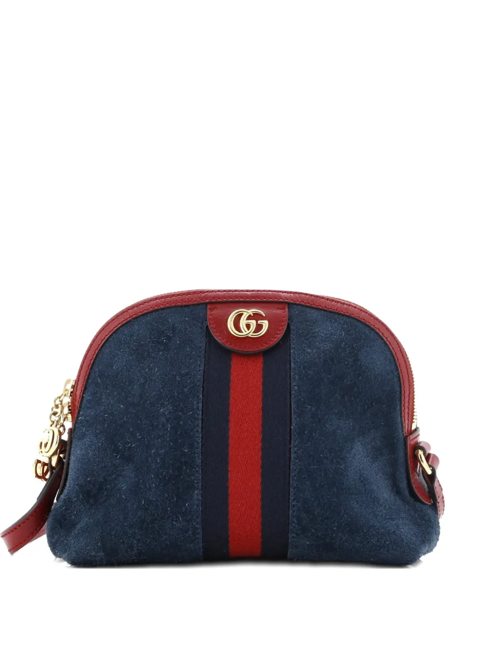 Click to view more detailed imagery on our partner's website Pre-owned Gucci Ophidia Dome Shoulder Bag Suede Small Crossbody Bag In Blue