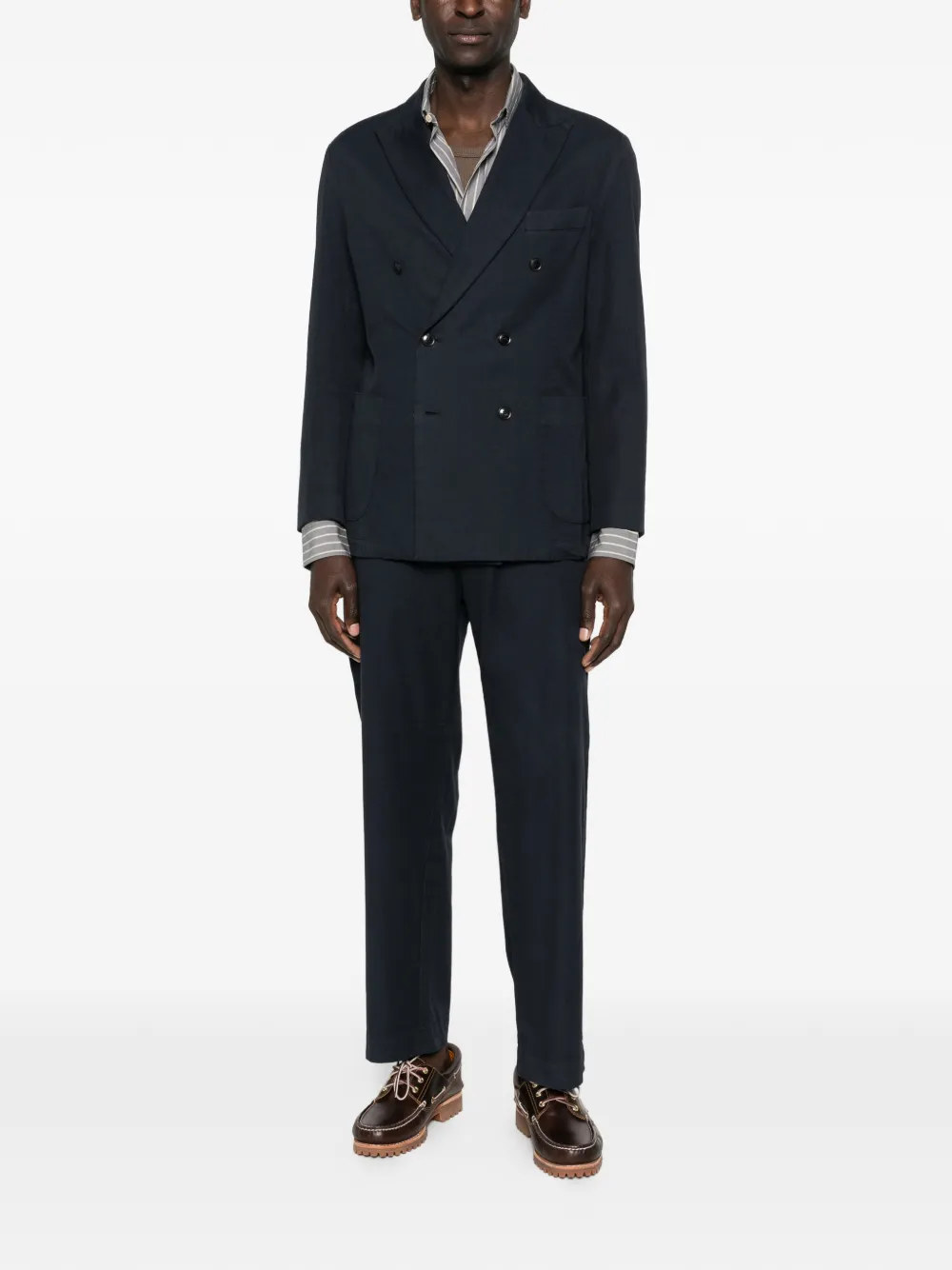 original vintage style double-breasted patch-pockets blazer | Blazers | Image 2