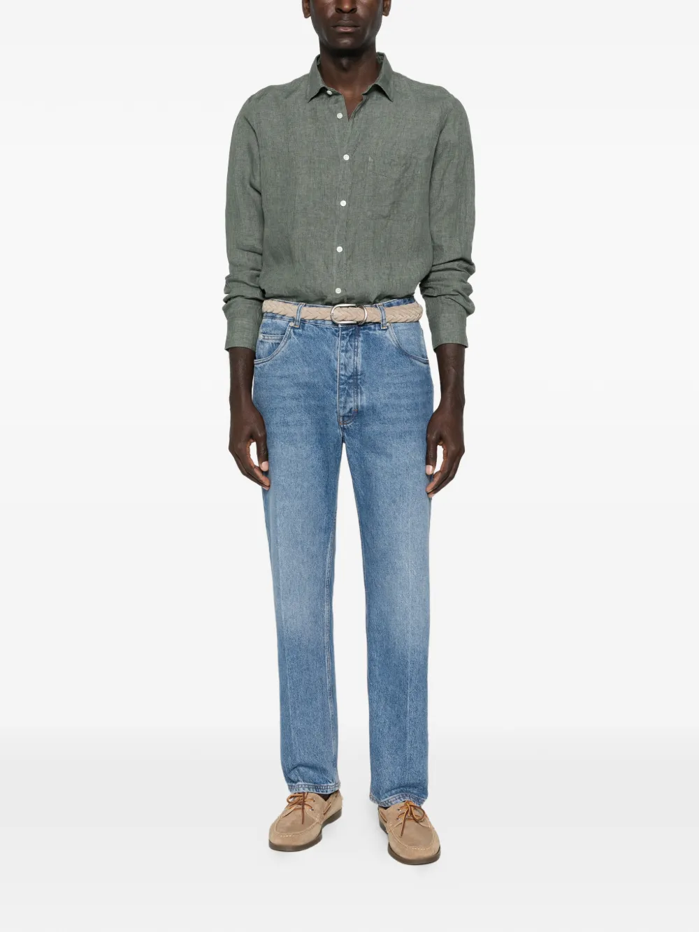 HARTFORD linen shirt - Groen