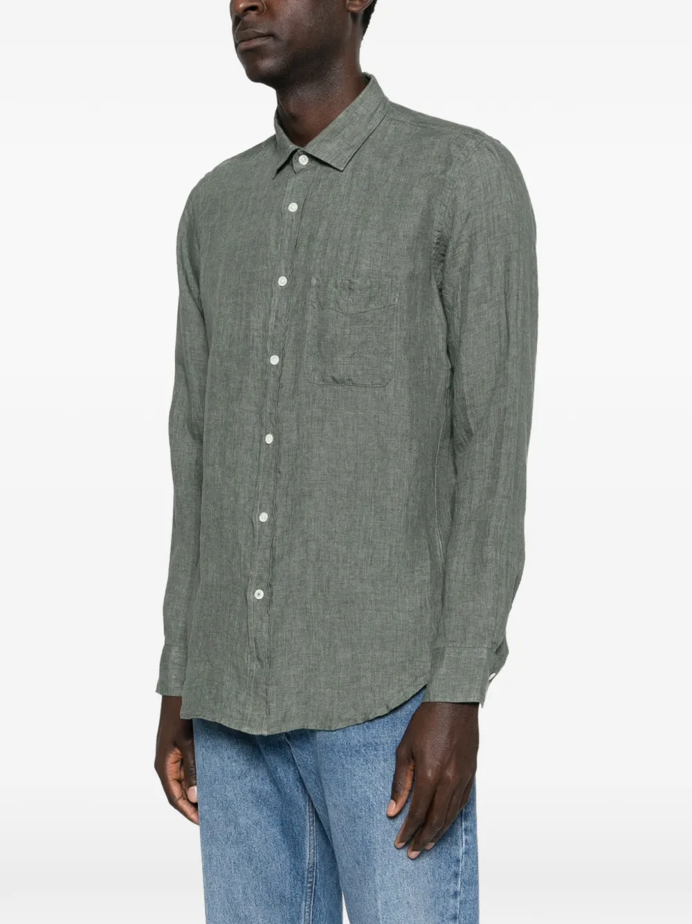  Hartford Linen Shirt - Green 
