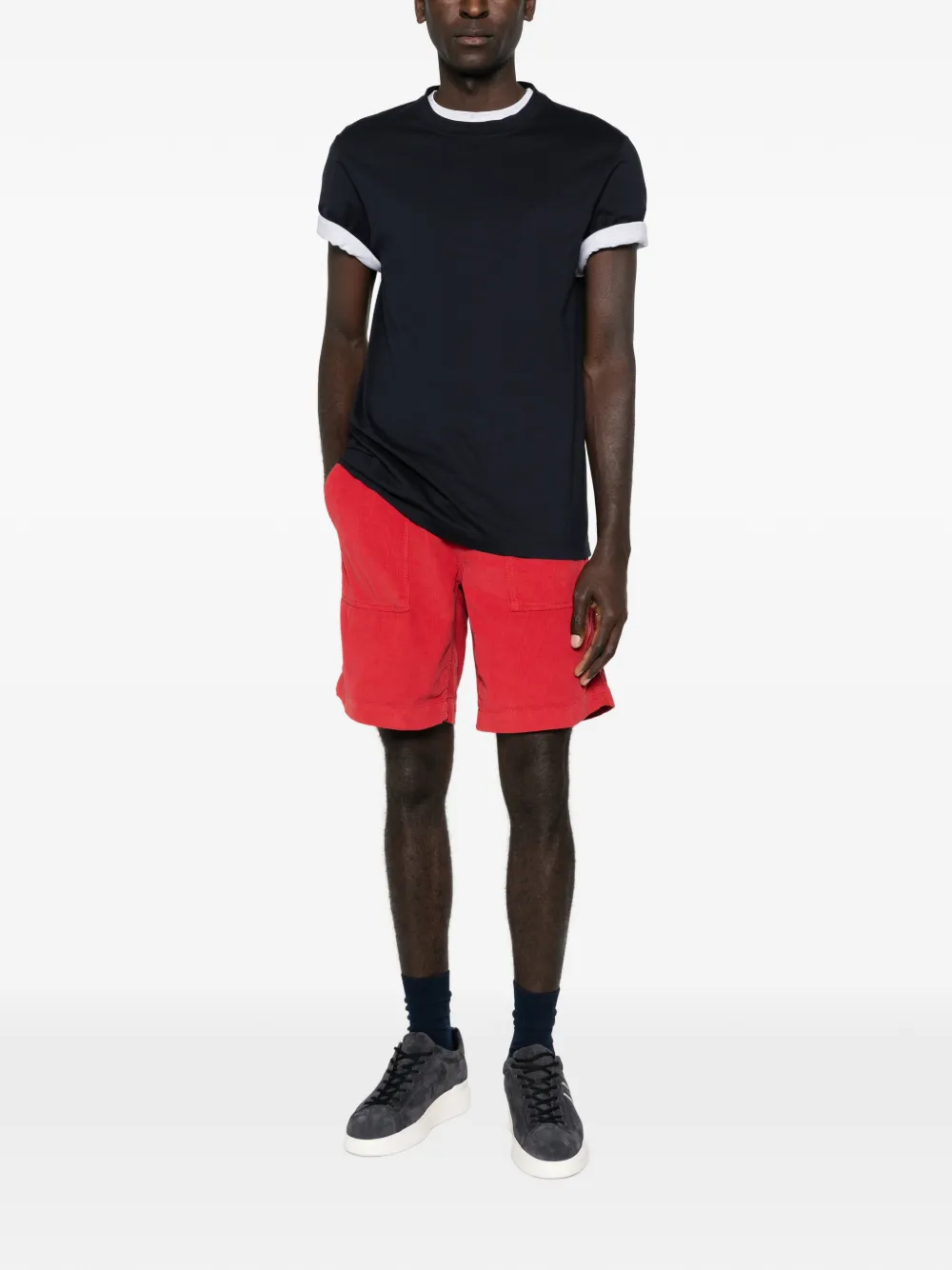 HARTFORD buttoned shorts - Rood