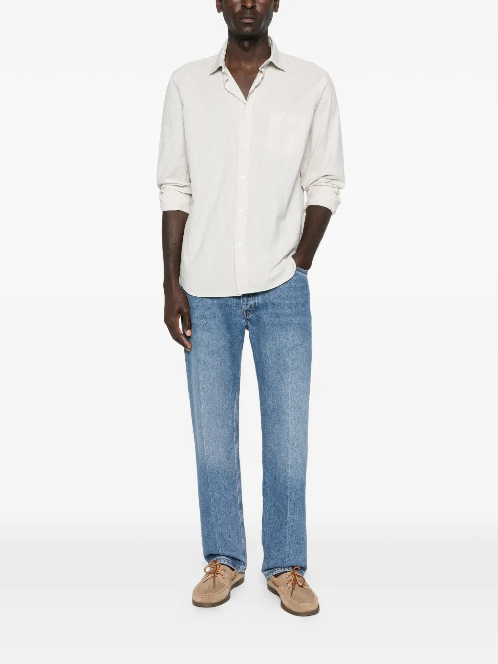 HARTFORD striped shirt - Beige