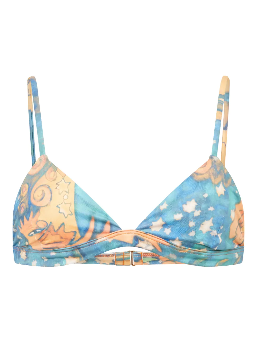 Donde Esteban El Beso bikini top - Blau