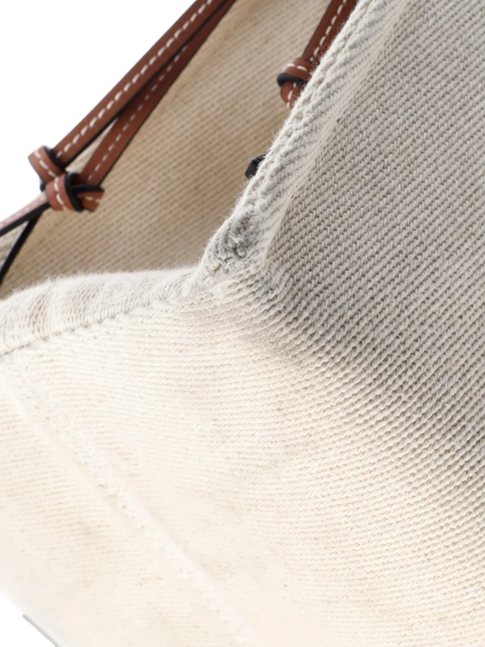 LOEWE Pre-owned Cushion Canvas Large Tote Bag In Brown