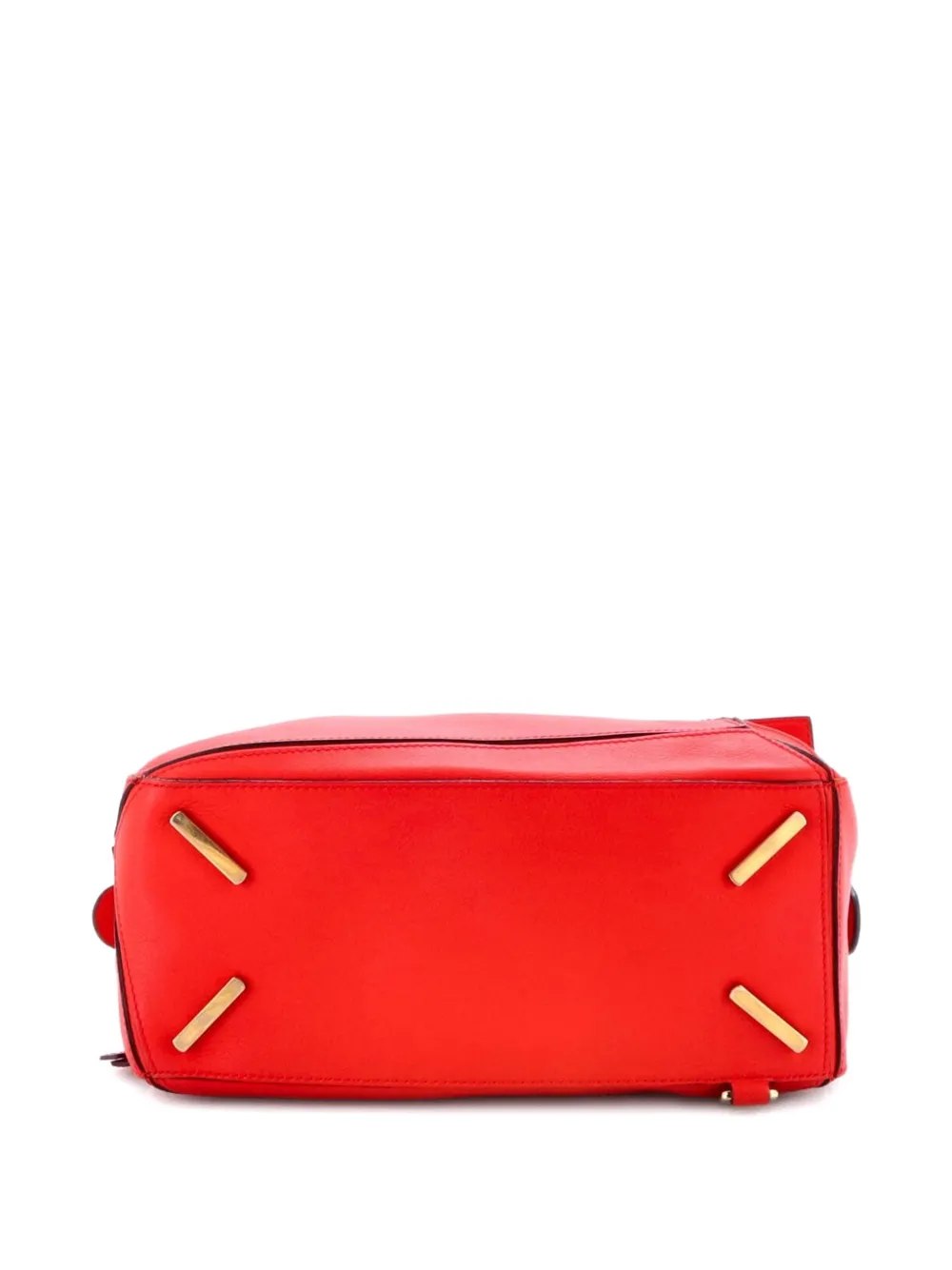 Pre-owned Loewe Puzzle Bag Leather Medium Shoulder Bag In Red