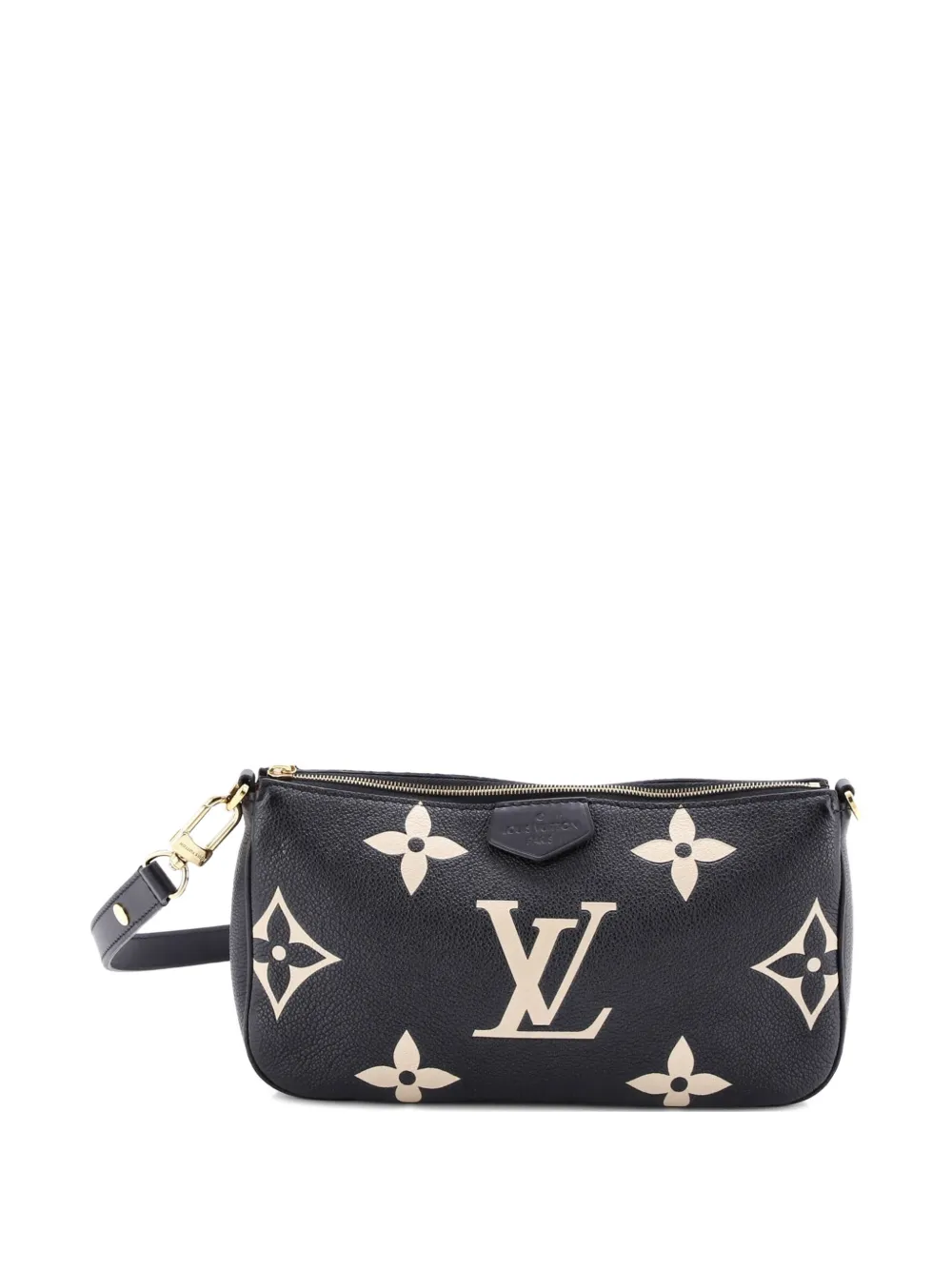 LOUIS VUITTON Pre-owned Multi Pochette Accessoires Bicolor Monogram Empreinte Giant Crossbody Bag In Black