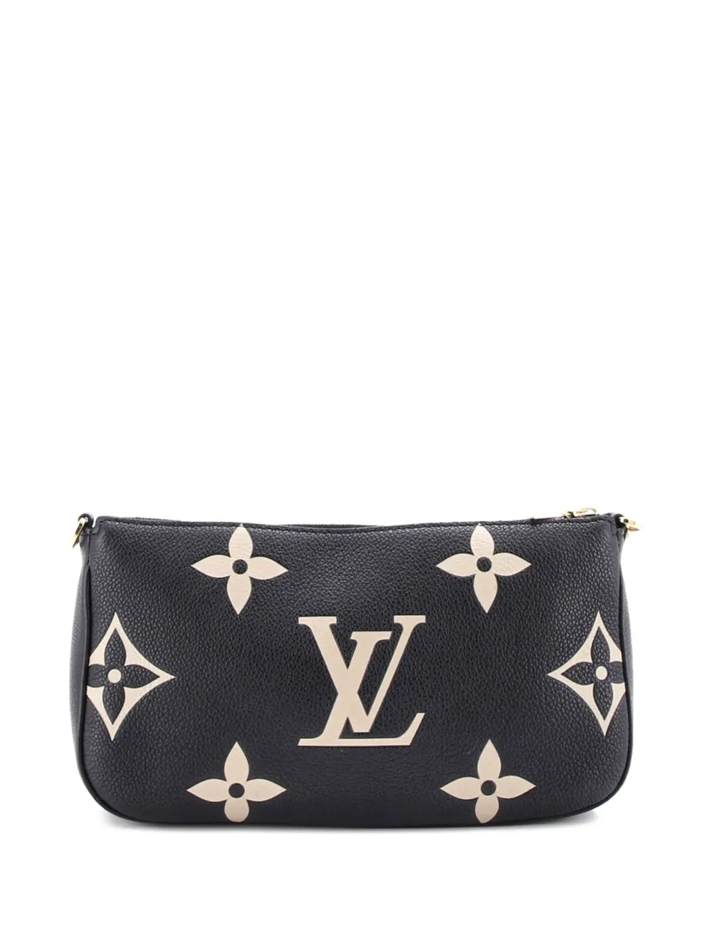 LOUIS VUITTON Pre-owned Multi Pochette Accessoires Bicolor Monogram Empreinte Giant Crossbody Bag In Black