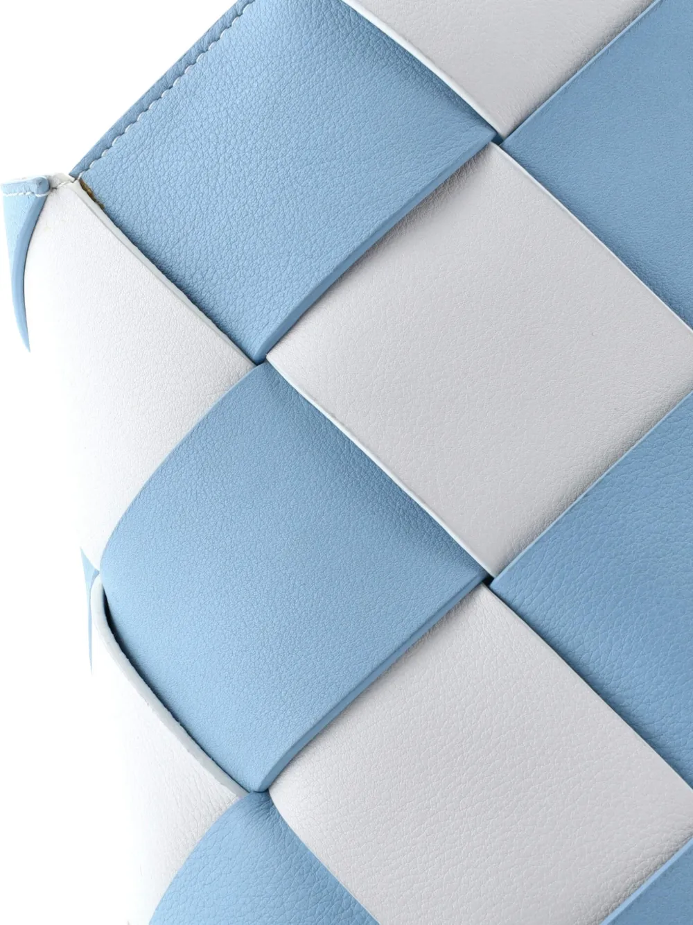 Pre-owned Loewe Woven Basket Bag Leather Small Tote Bag In Blue