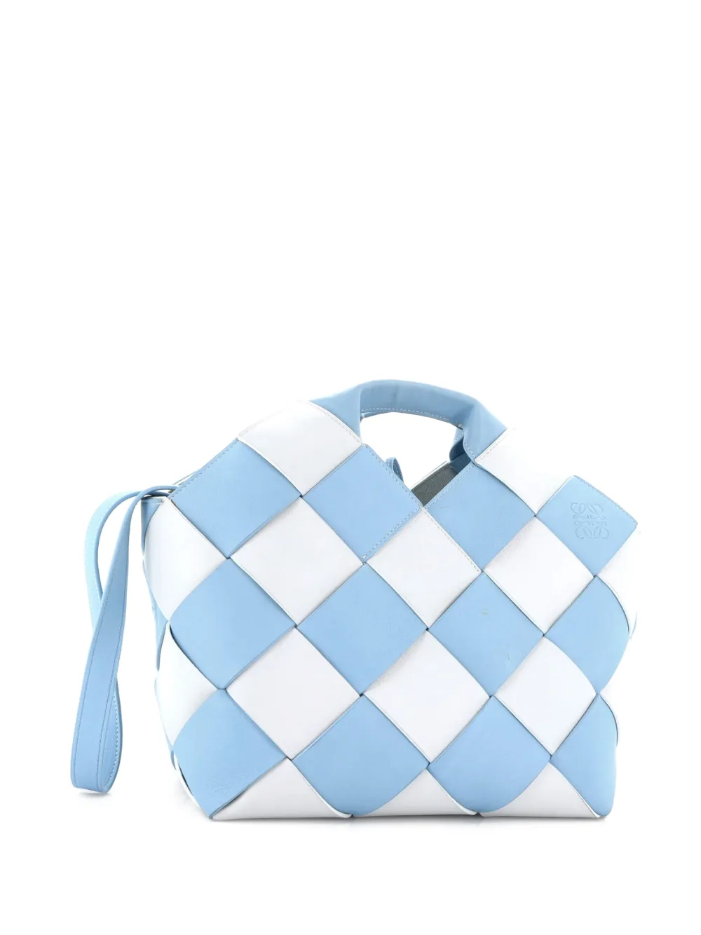 Loewe Pre-Owned Woven Basket Bag Leather Small tote bag – Blue