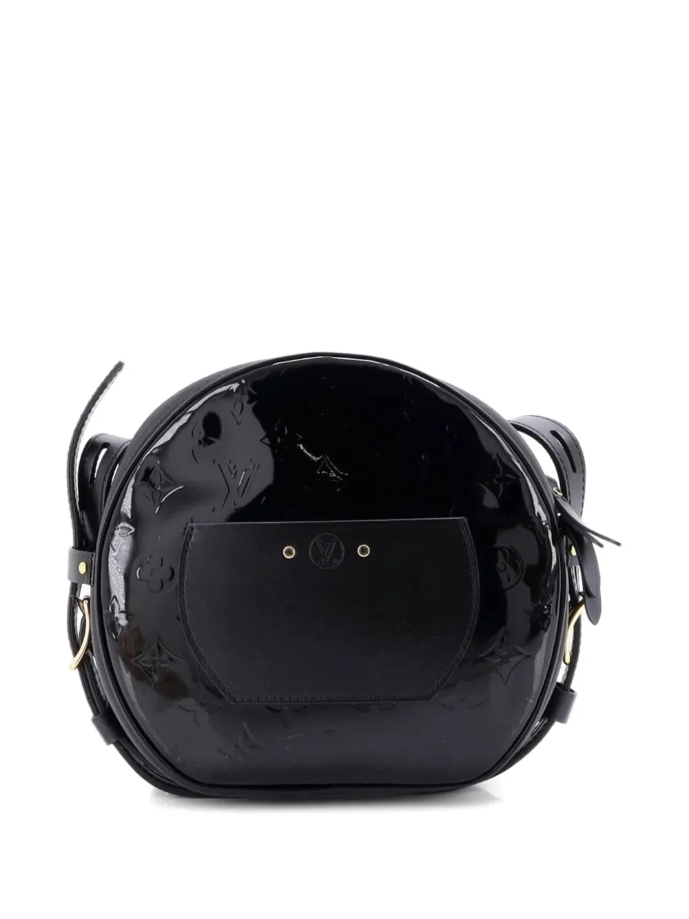 LOUIS VUITTON Pre-owned Boite Chapeau Souple Bag Monogram Vernis Mm Crossbody Bag In Black