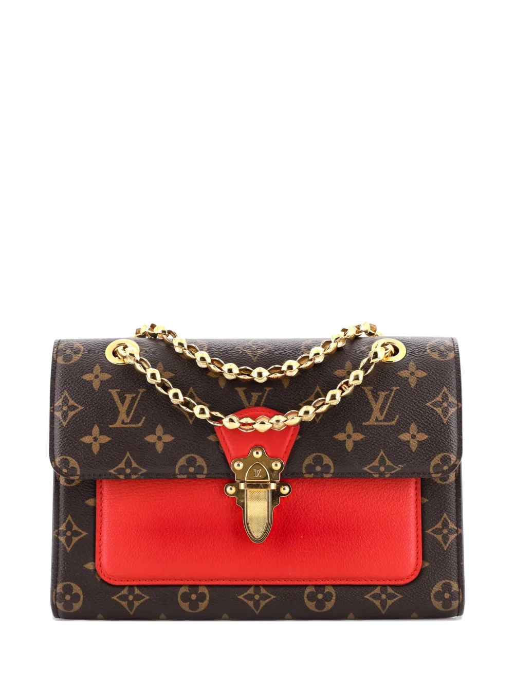 Click to view more detailed imagery on our partner's website Pre-owned Louis Vuitton Victoire Handbag Monogram Canvas And Leather Shoulder Bag In Brown