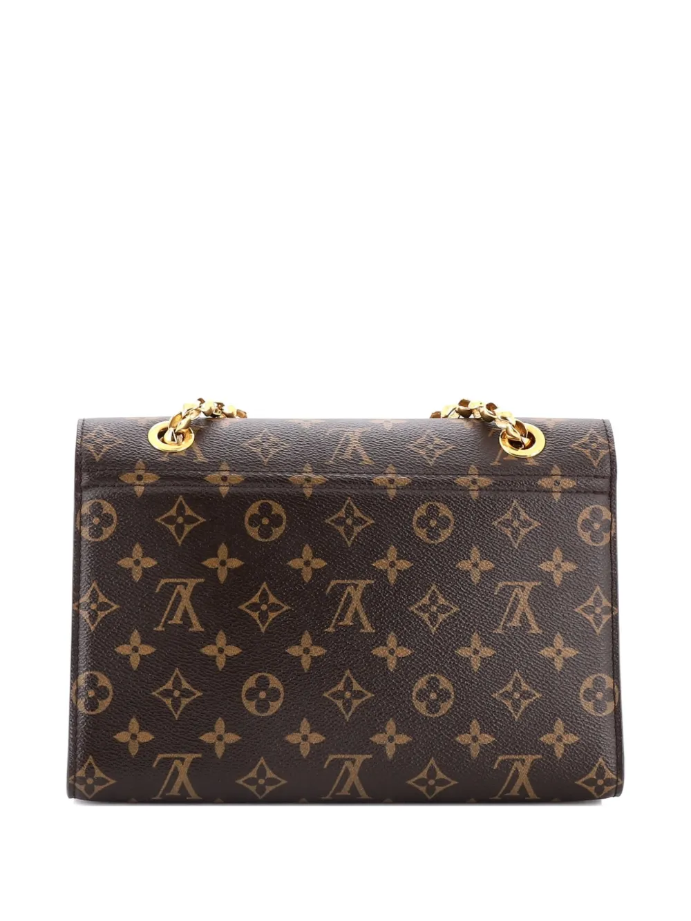 LOUIS VUITTON Pre-owned Victoire Handbag Monogram Canvas And Leather Shoulder Bag In Brown