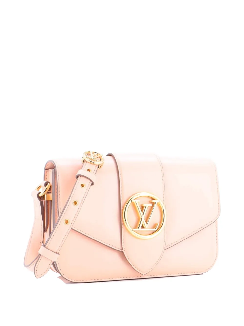 Pre-owned Louis Vuitton Lv Pont 9 Bag Leather Crossbody Bag In Pink