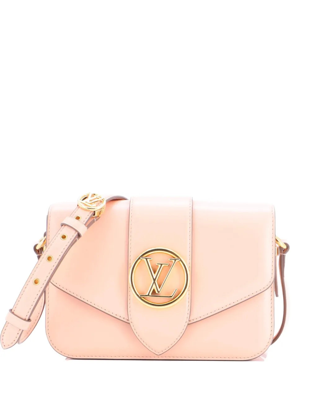 Pre-owned Louis Vuitton Lv Pont 9 Bag Leather Crossbody Bag In Pink