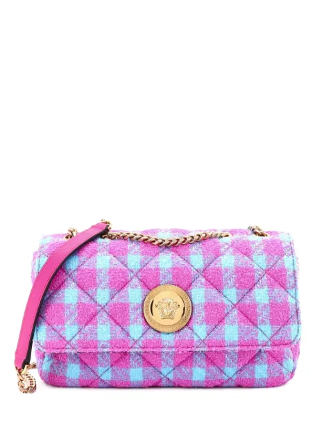 Versace Pre-Owned Medusa Icon Chain Flap Bag Quilted Tweed East West shoulder bag