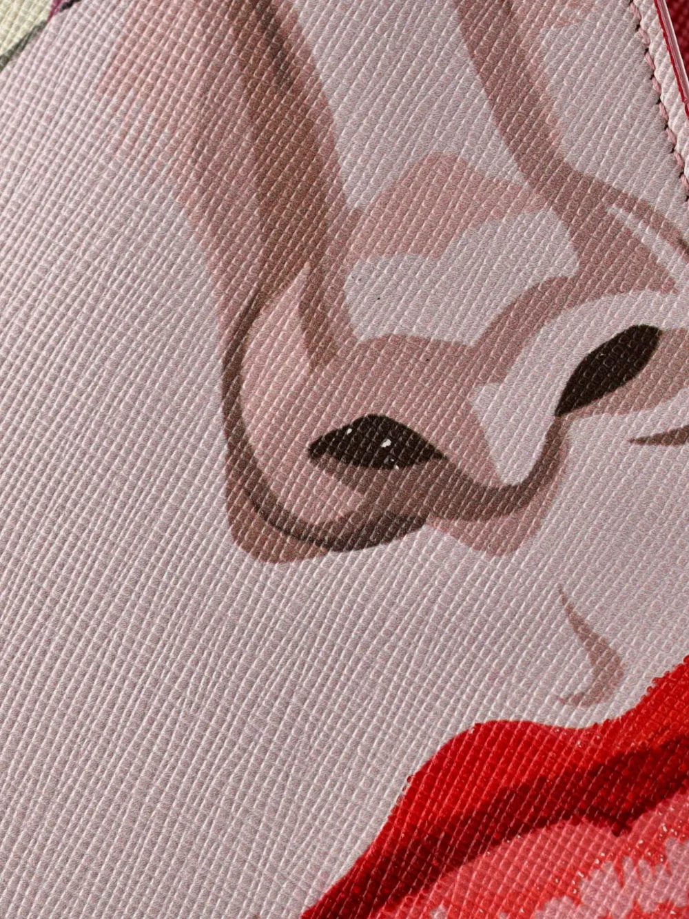 PRADA Pre-owned Turn Lock Tote Printed Saffiano Medium Satchel In Pink