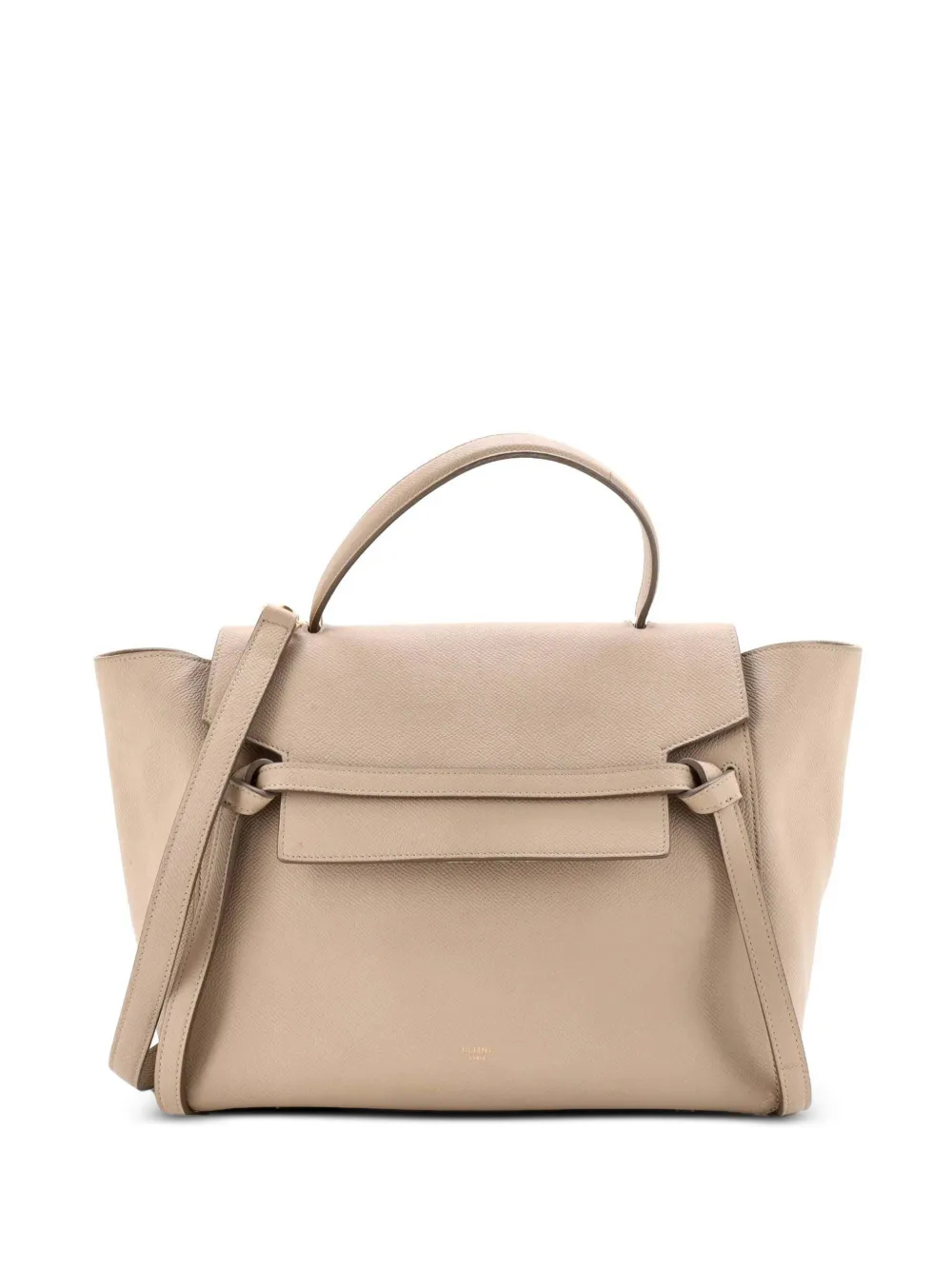 Celine Pre-Owned Belt Bag Textured Leather Medium satchel | Neutrals | Image 1