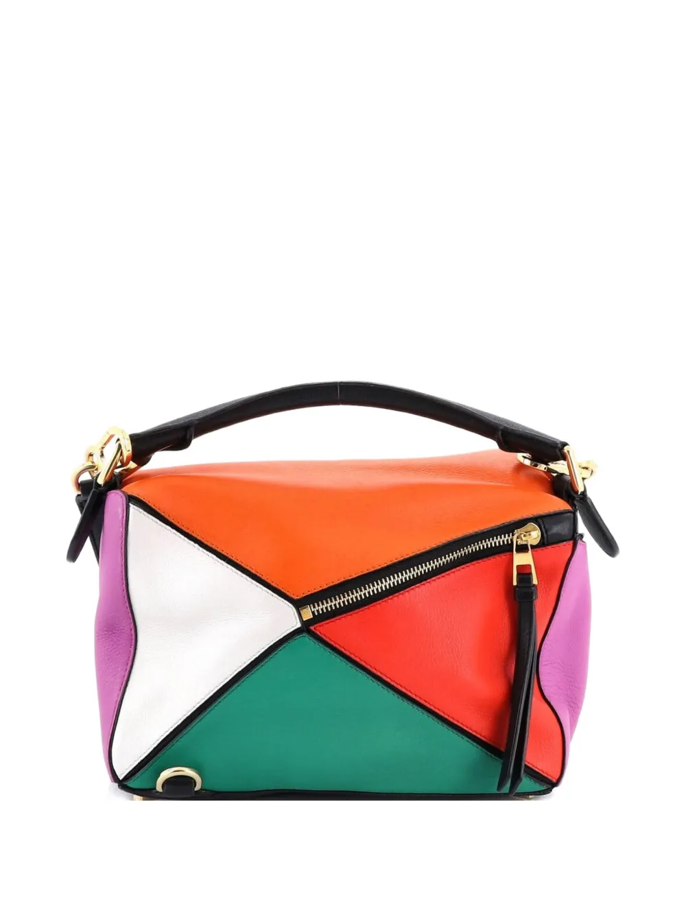 LOEWE Pre-owned Puzzle Bag Leather Small Satchel In Multi