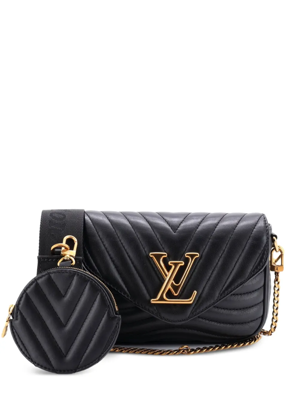 Louis Vuitton Pre-Owned New Wave Multi Pochette Quilted Leather crossbody bag - Schwarz