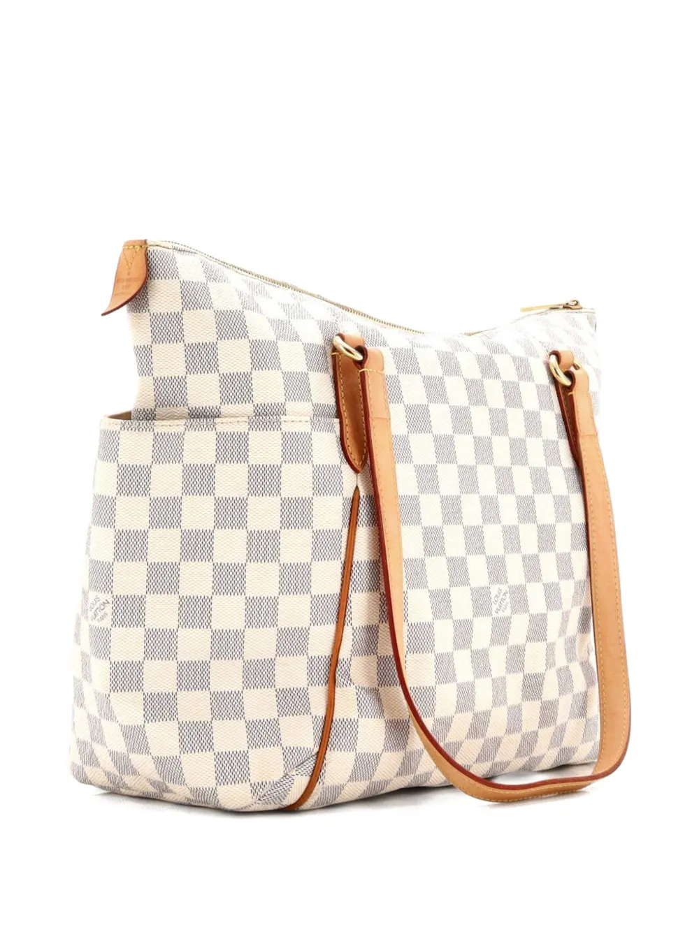 Pre-owned Louis Vuitton Totally Handbag Damier Mm Tote Bag In White