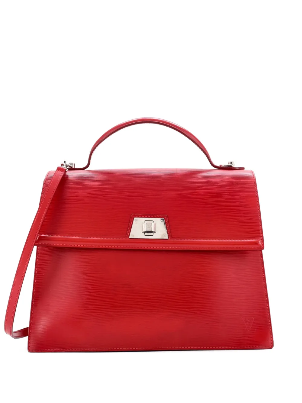 Pre-owned Louis Vuitton Sevigne Handbag Epi Leather Gm Satchel In Red