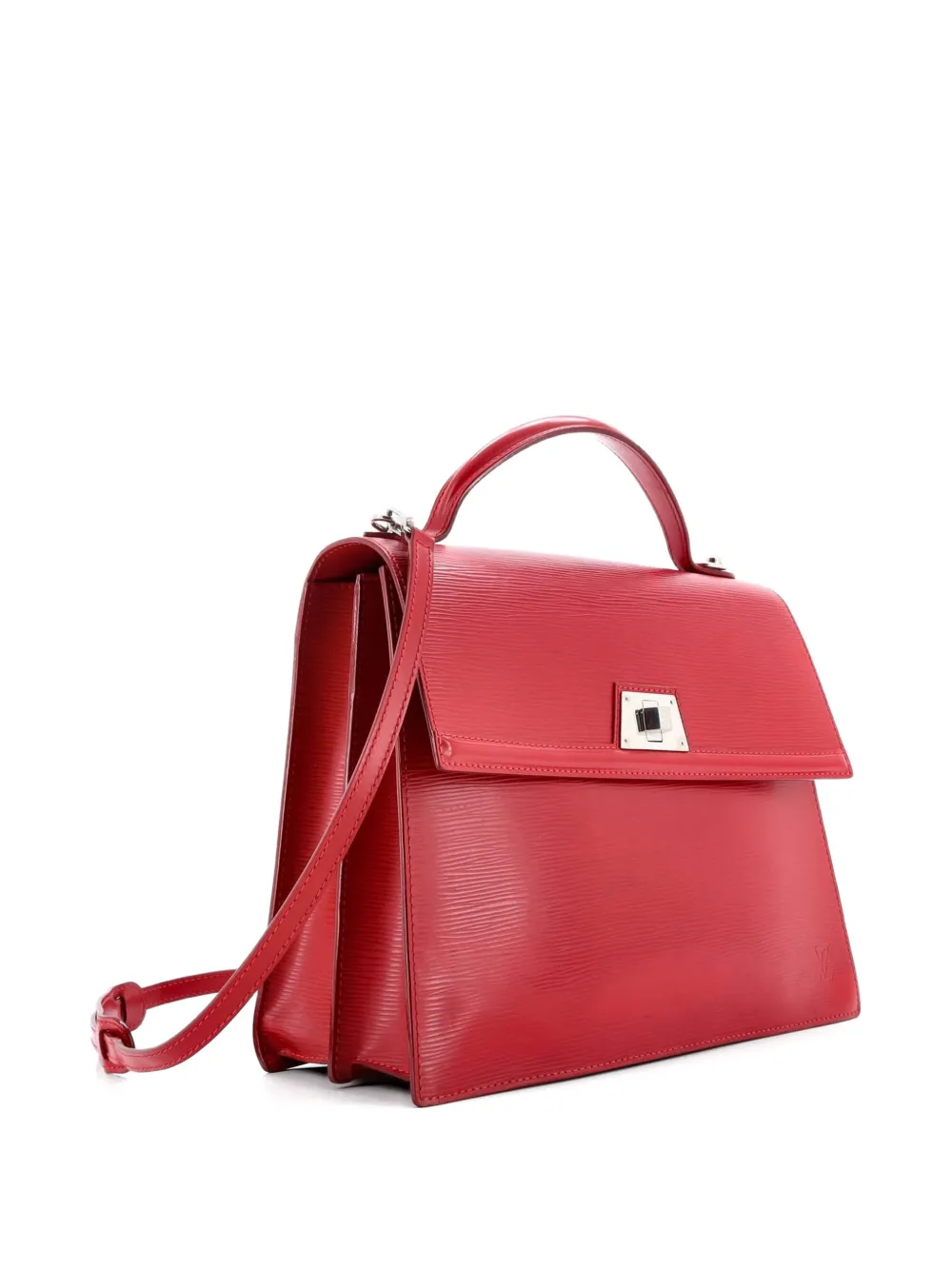 Pre-owned Louis Vuitton Sevigne Handbag Epi Leather Gm Satchel In Red