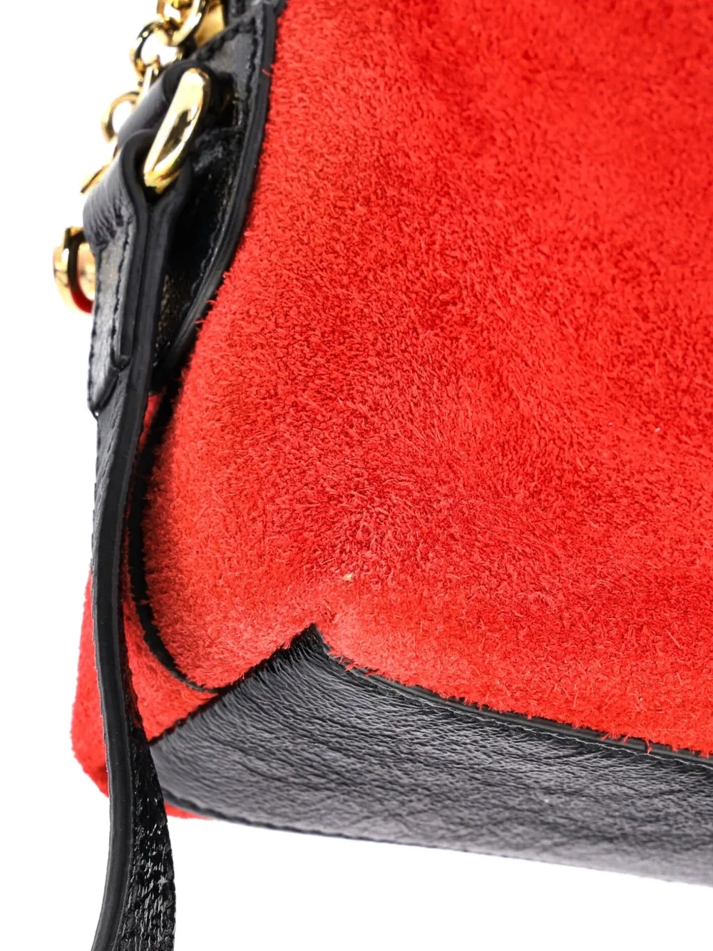 Pre-owned Gucci Ophidia Dome Shoulder Bag Suede Small Crossbody Bag In Red
