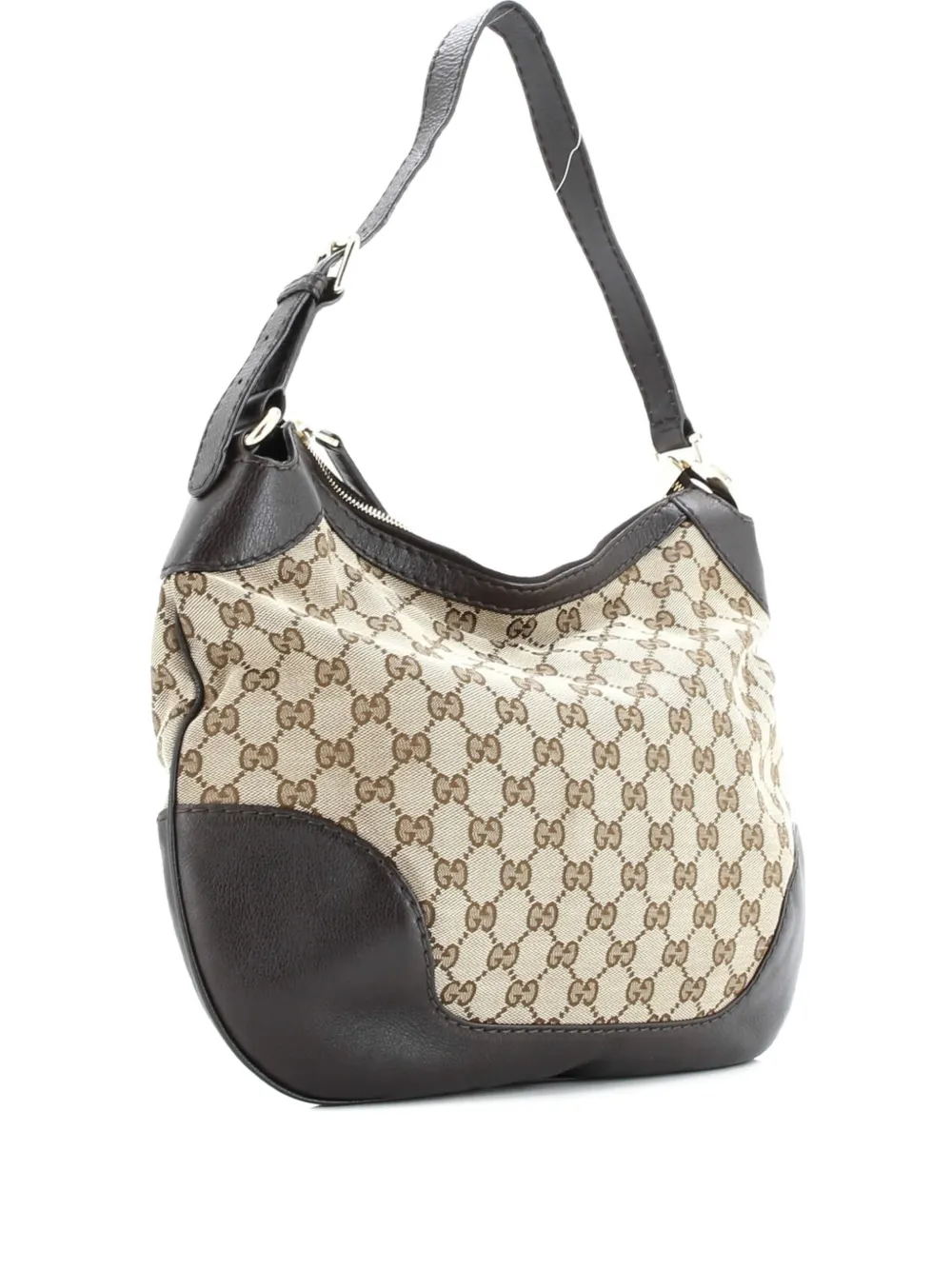 Gucci Pre-Owned Charlotte Zip GG Canvas with Leather Medium hobo bag - Marrone