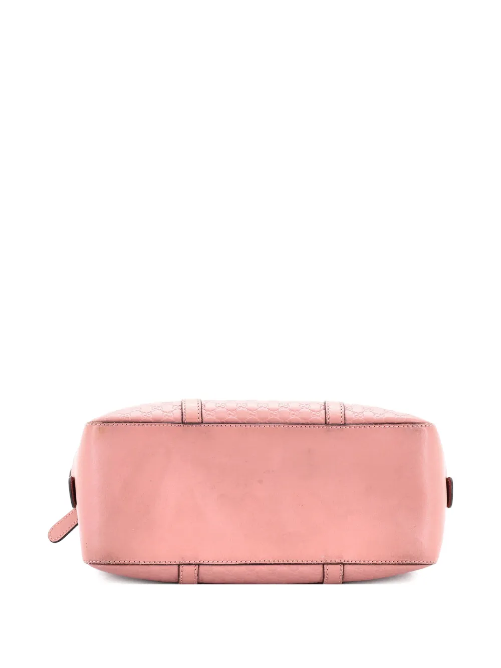 Pre-owned Gucci Convertible Top Handle Crossbody Bag Microssima Leather Medium Satchel In Pink