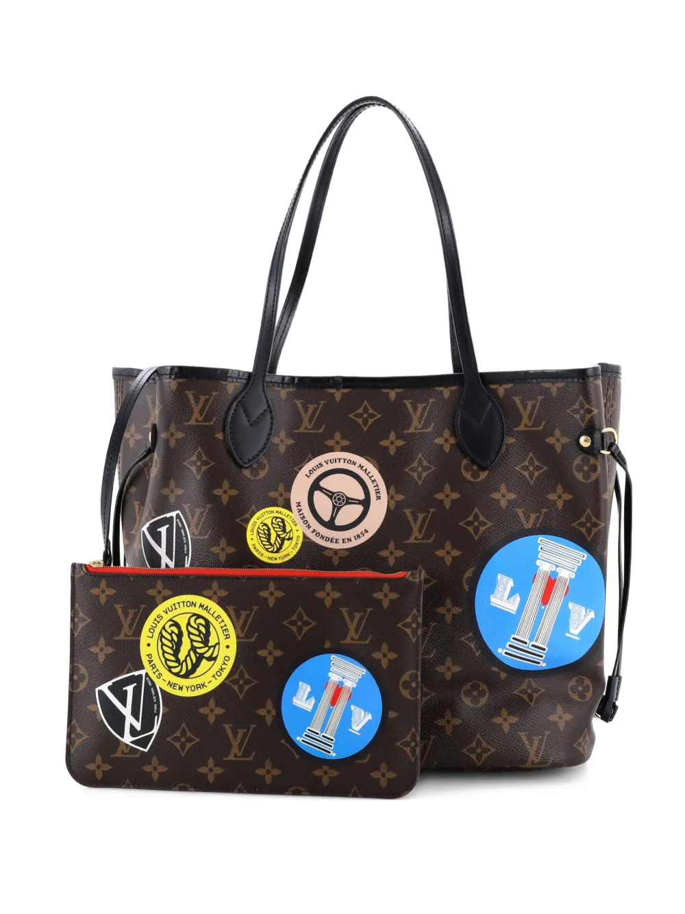 Louis Vuitton Pre-Owned Neverfull NM Limited Edition World Tour Monogram Canvas MM tote bag - Marrone