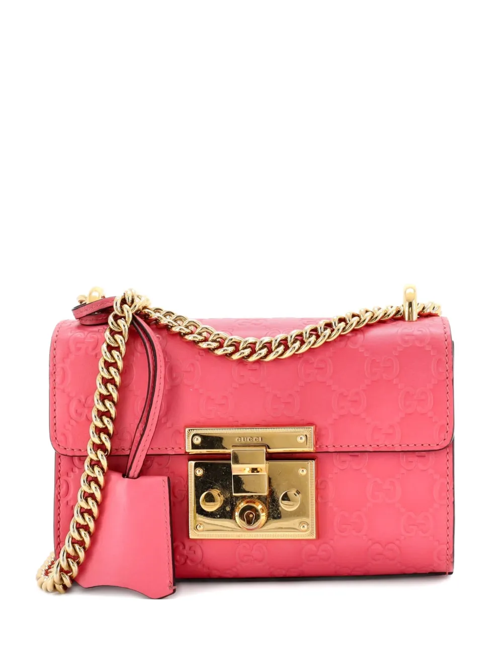 Gucci Pre-Owned Padlock Shoulder Bag Guccissima Leather Small crossbody bag - Rosa