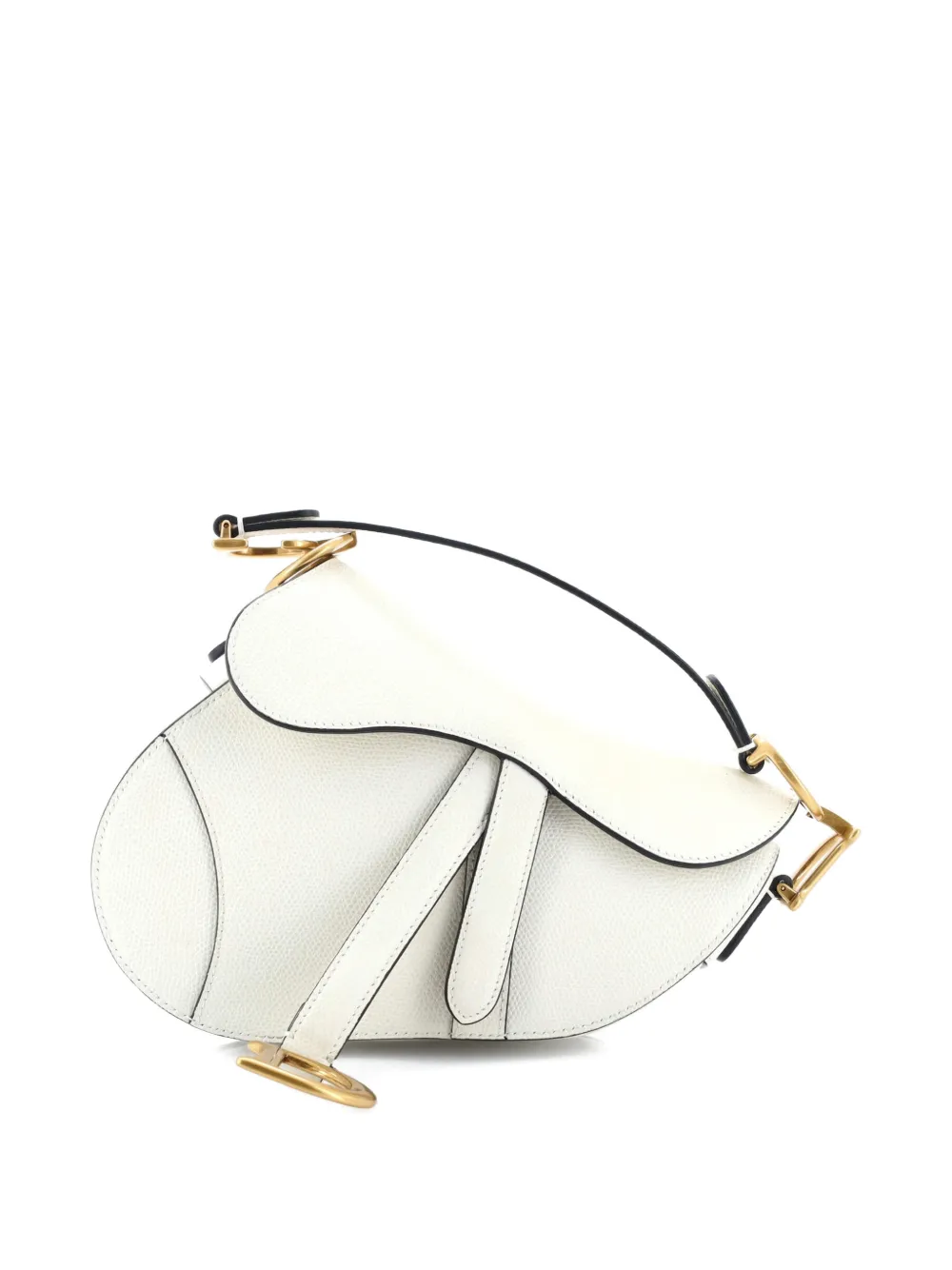 Christian Dior Pre-Owned Saddle Handbag Leather Mini shoulder bag - White