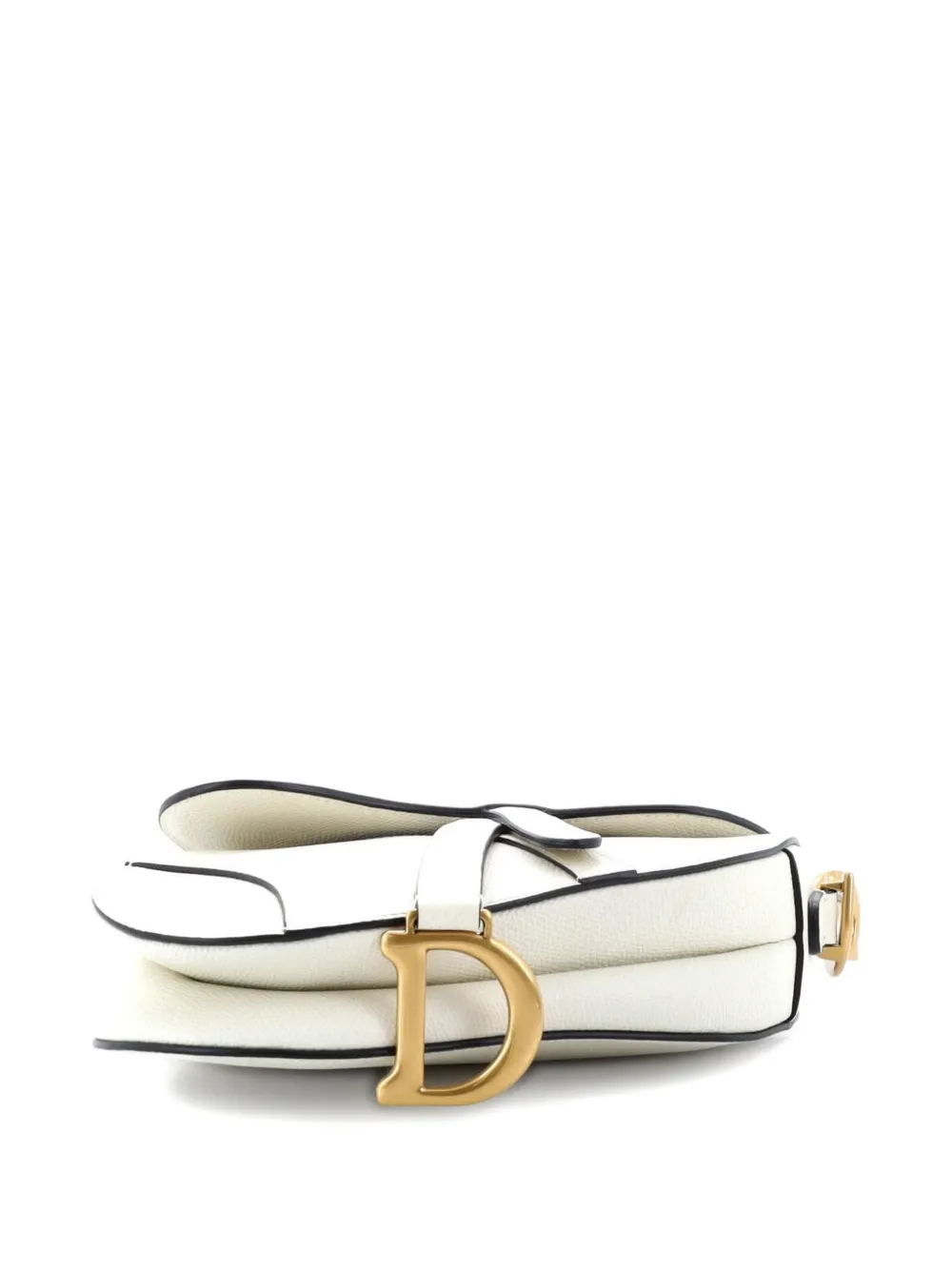 Click to view more detailed imagery on our partner's website Pre-owned Dior Saddle Handbag Leather Mini Shoulder Bag In White