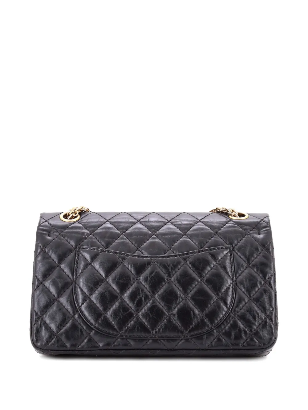 Pre-owned Chanel Lucky Charms Reissue 2.55 Flap Bag Quilted Aged Calfskin 225 Shoulder Bag In Black
