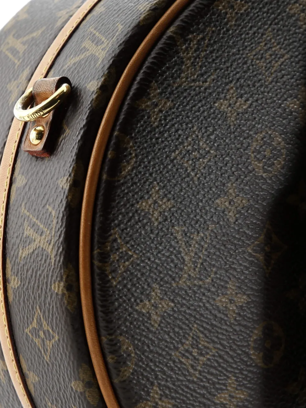 Pre-owned Louis Vuitton Petite Boite Chapeau Bag Monogram Canvas Crossbody Bag In Brown