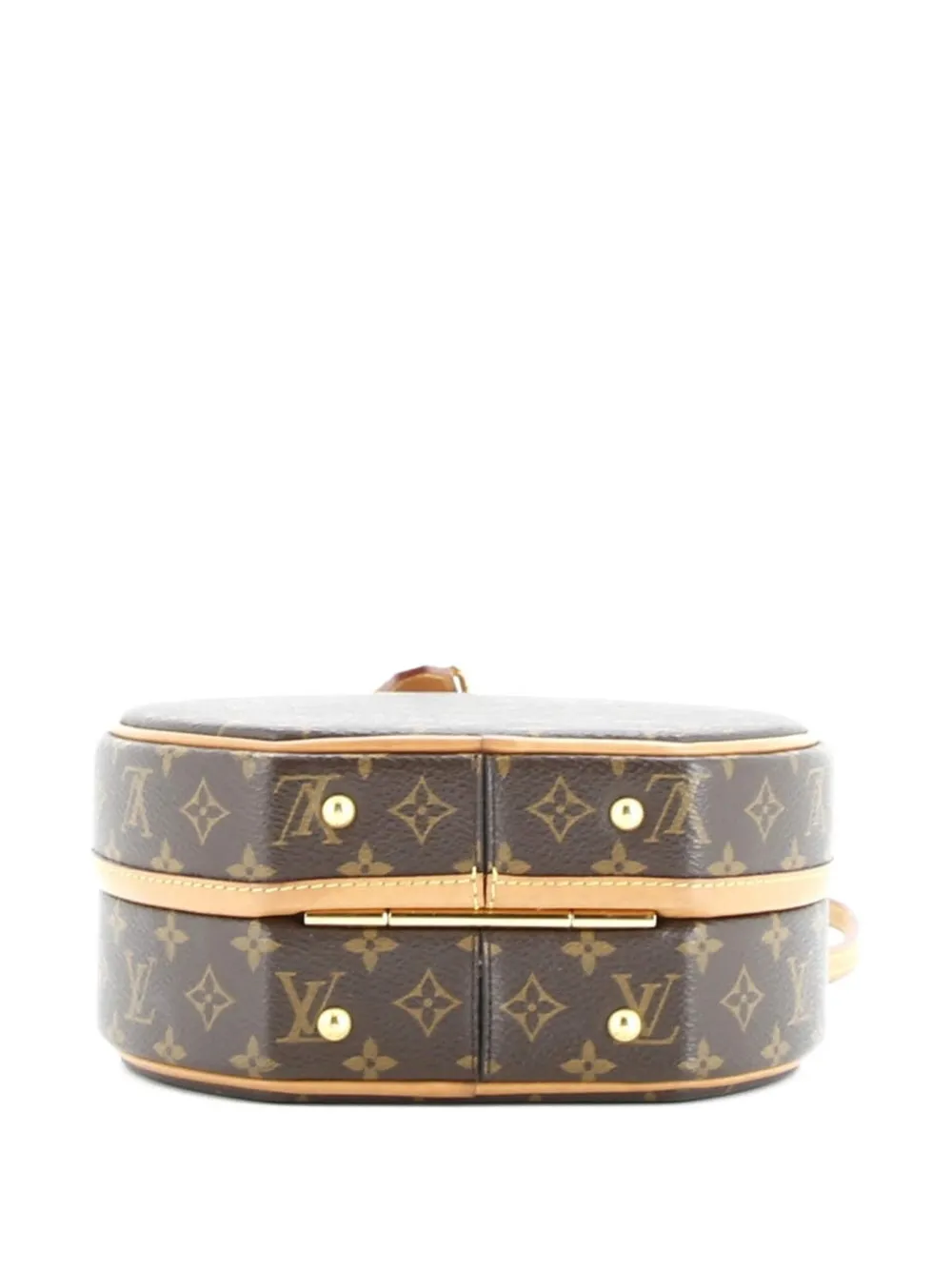 Pre-owned Louis Vuitton Petite Boite Chapeau Bag Monogram Canvas Crossbody Bag In Brown