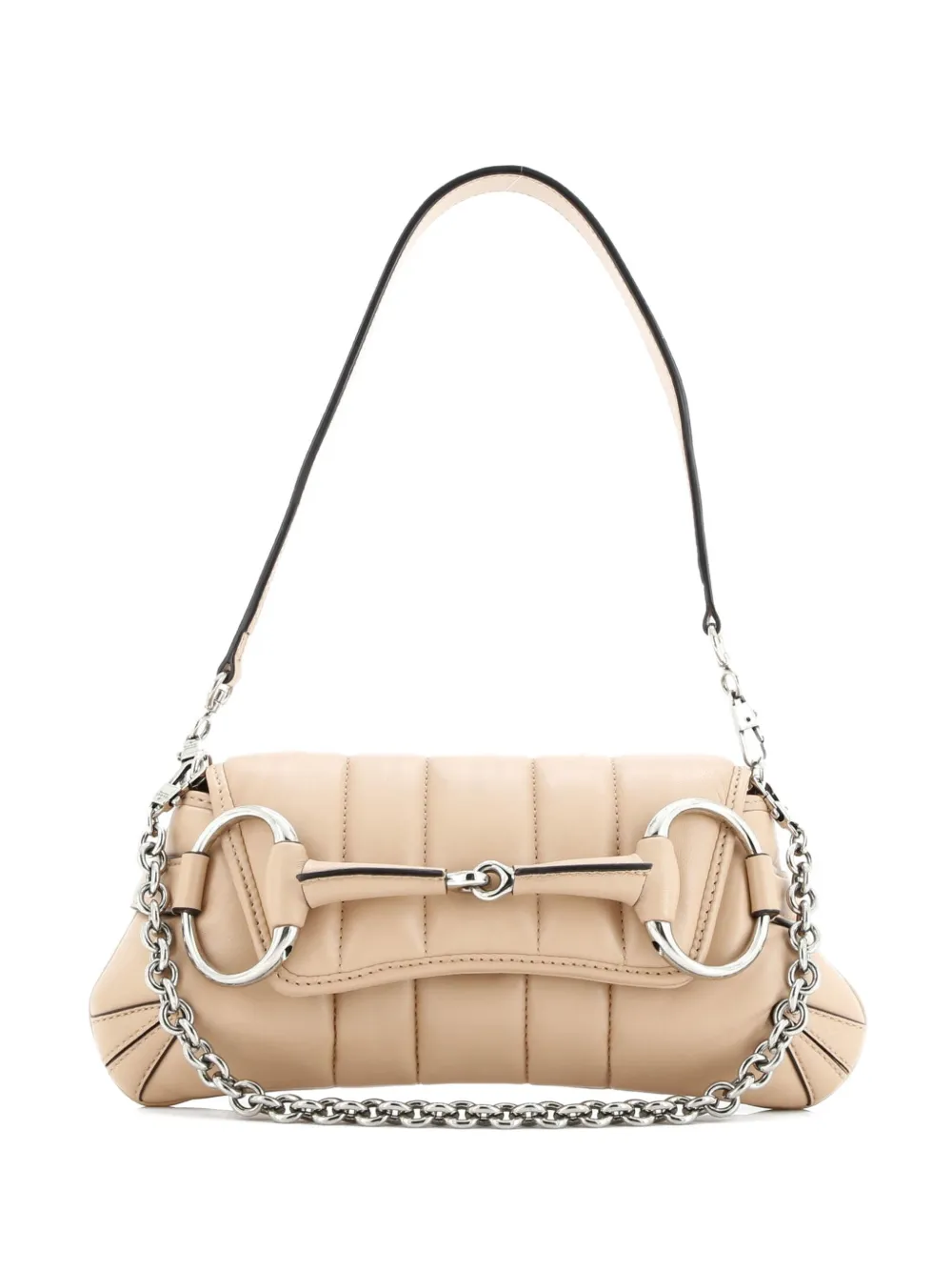 Gucci Pre-Owned Horsebit Chain Vertical Quilted Leather Small shoulder bag - Toni neutri
