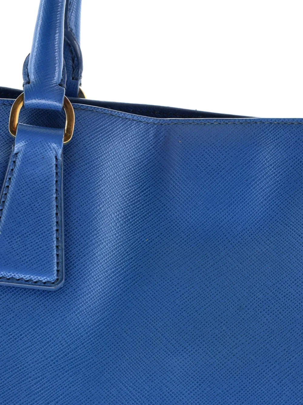 PRADA Pre-owned Lux Open Saffiano Leather Large Tote Bag In Blue